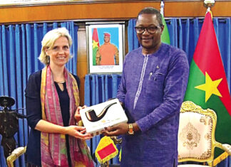 Coopération Burkina Faso-Belgique: le ministre Jean Marie Traoré reçoit l’Envoyée spéciale pour le Sahel