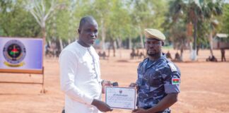 Centre National de Qualification des Sous-officiers de la Gendarmerie : la 27ème promotion des Officiers de Police Judiciaire de la Gendarmerie reçoivent leurs attestations de fin de formation.