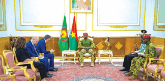 Coopération internationale: le capitaine Ibrahim Traoré reçoit l’ambassadeur de l’Union européenne en fin de mission