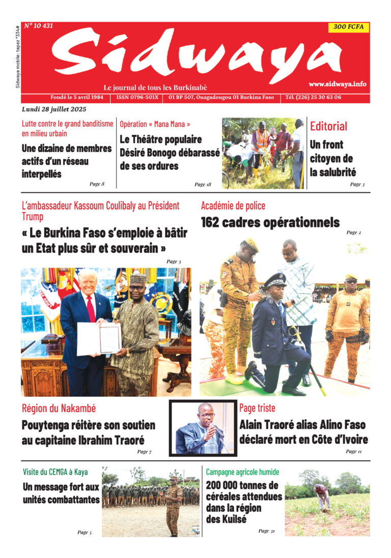 Sidwaya du 28-07-2025