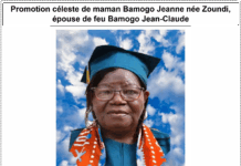 Promotion céleste de maman Bamogo Jeanne née Zoundi, épouse de feu Bomogo Jean Claude