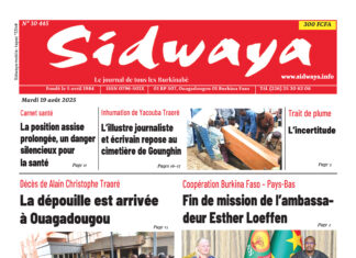 Une Sidwaya du 19-08-2025