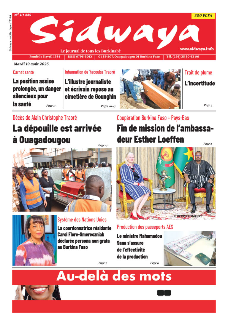 Une Sidwaya du 19-08-2025