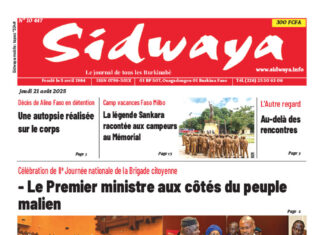 Une Sidwaya du 21-08-2025