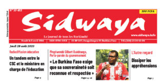 Une Sidwaya du 28-08-2025
