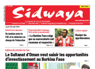 Une Sidwaya du 28-08-2025