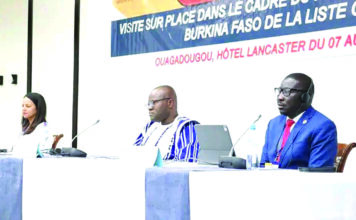 Retrait du Burkina de la liste des juridictions sous surveillance renforcée : une équipe d’évaluation séjourne à Ouagadougou