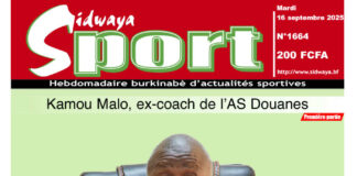 Une Sidwaya Sport du 16-09-2025