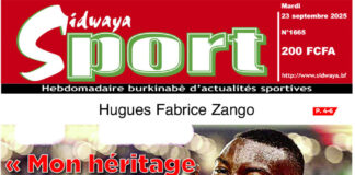 Une Sidwaya Sport du 23-09-2025