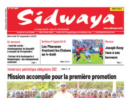 Une Sidwaya du 10-09-2025