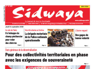 Une Sidwaya du 11-09-2025