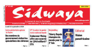 Une Sidwaya du 15-09-2025