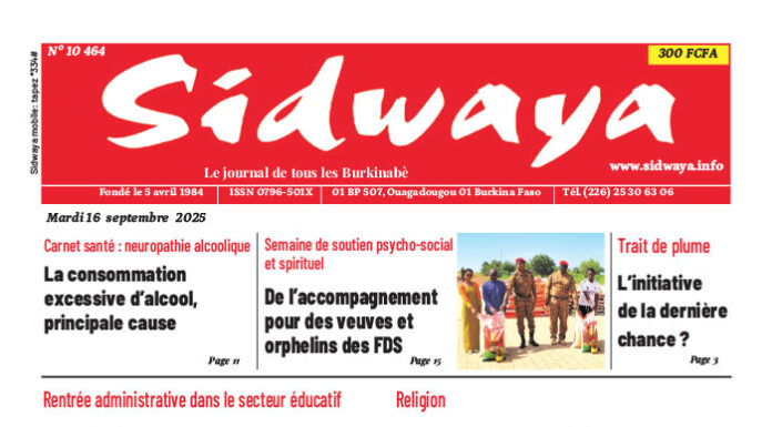 Une Sidwaya du 16-09-2025