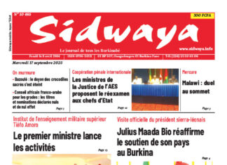 Une Sidwaya du 17-09-2025