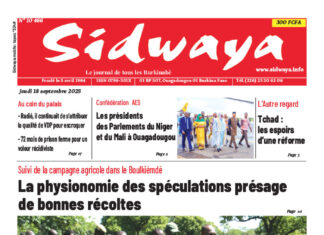 Une Sidwaya du 18-09-2025