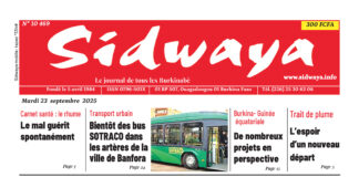 Une Sidwaya du 23-09-2025