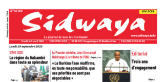 Une Sidwaya du 29-09-2025