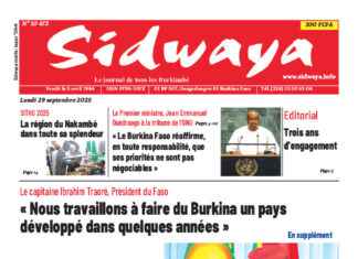 Une Sidwaya du 29-09-2025