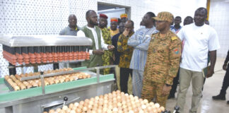 Production de poussins de chair: le commandant Sombié visite deux couvoirs