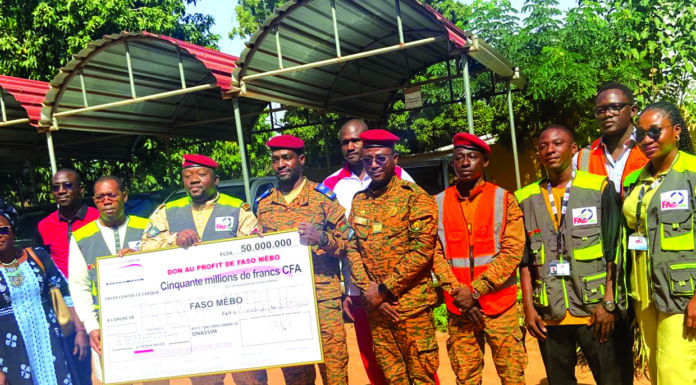 Office national de sécurisation des sites miniers: 50 millions FCFA à Faso Mêbo