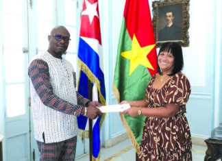 Cuba: l’ambassadeur Adams Medah remet les copies figurées de ses lettres de créance