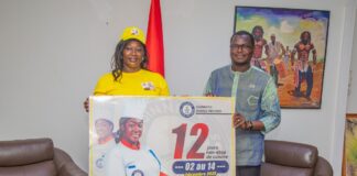 Guiness record en marathon culinaire individuel: le ministre Pingdwendé Gilbert Ouédraogo encourage la candidate du Burkina