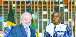 Coopération Burkina Faso-Brésil : l’ambassadeur Edgard Sié Sou présente ses lettres de créance au Président Lula Da Silva