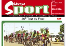 Une Sidwaya Sport du 21-10-2025