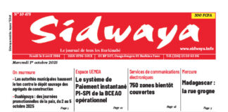 Une Sidwaya du 01-10-2025