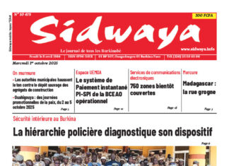 Une Sidwaya du 01-10-2025