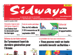 Une Sidwaya du 13-10-2025