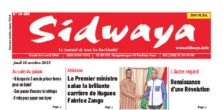 Une Sidwaya du 16-10-2025