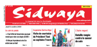 Une Sidwaya du 02-10-2025