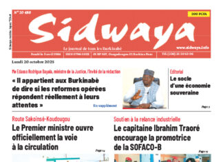 Une Sidwaya du du 20-10-2025