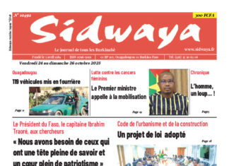 Sidwaya du 24 au 26-10-2025