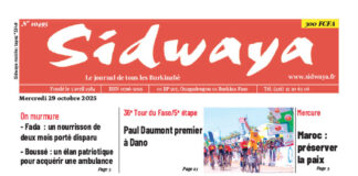 Une Sidwaya du 29-10-2025