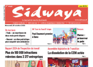 Une Sidwaya du 29-10-2025