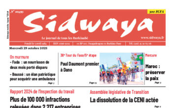 Une Sidwaya du 29-10-2025