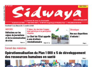 Une Sidwaya du 03 au 05-10-2025