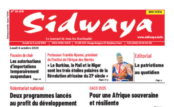 Une Sidwaya du 06-10-2025