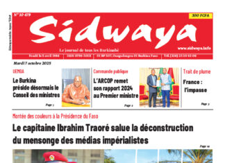 Une Sidwaya du 07-10-2025