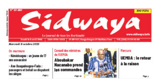 Une Sidwaya du 08-10-2025
