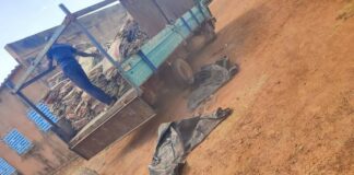 Axe Ouagadougou-Kaya : la Brigade mobile des Douanes a saisi 𝐜𝐞𝐧𝐭 (𝟏𝟎𝟎) 𝐟𝐮̂𝐭𝐬 𝐝𝐞 𝐜𝐲𝐚𝐧𝐮𝐫𝐞 dissimulés sous une cargaison de sacs vides de ciment