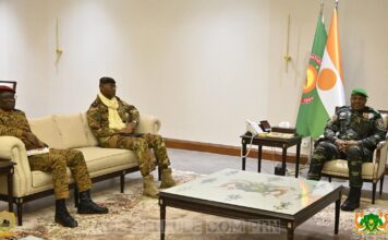 Opérationnalisation de la Force unifiée de l’AES: les ministres de la Défense font le point au Président Abdourahamane Tiani
