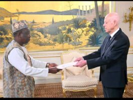 Coopération Burkina-Tunisie : l’ambassadeur Appolinaire Sawadogo présente ses Lettres de créance au président tunisien