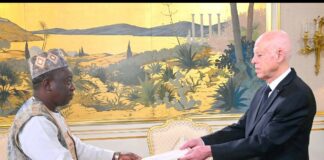 Coopération Burkina-Tunisie : l’ambassadeur Appolinaire Sawadogo présente ses Lettres de créance au président tunisien