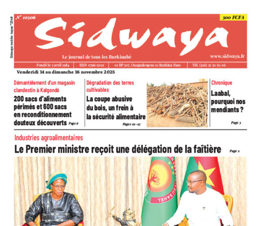 Une Sidwaya du 14 au 16-11-2025