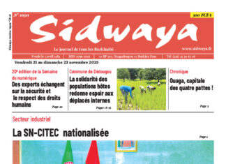 Une Sidwaya du 21 au 23-11-2025