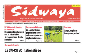 Une Sidwaya du 21 au 23-11-2025