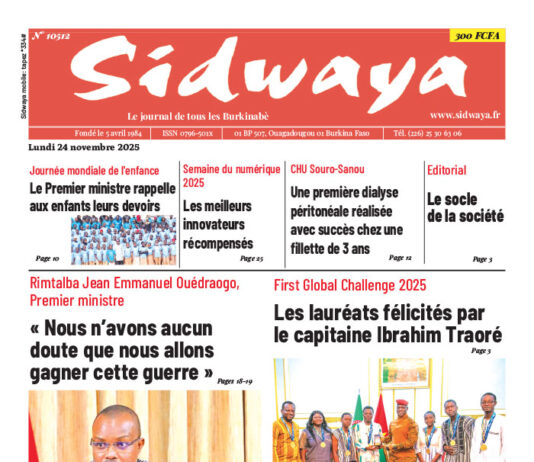 Une Sidwaya du 24-11-2025